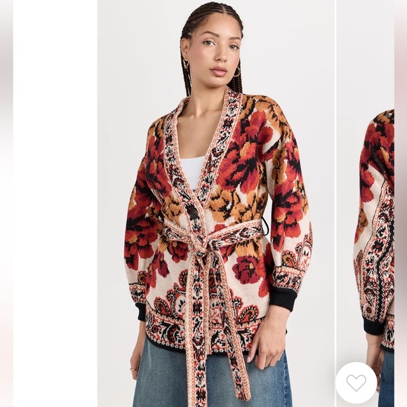 Farm Rio Winter Tapestry Knit Cardigan Sweater - Picture 9 of 9